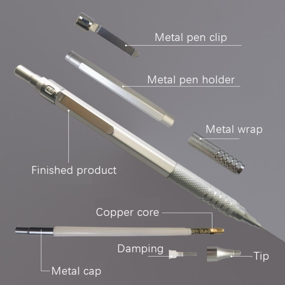 Mechanical Pencil 0.3 - Lápiz Mecánico Metálico Creativo, Lápiz de