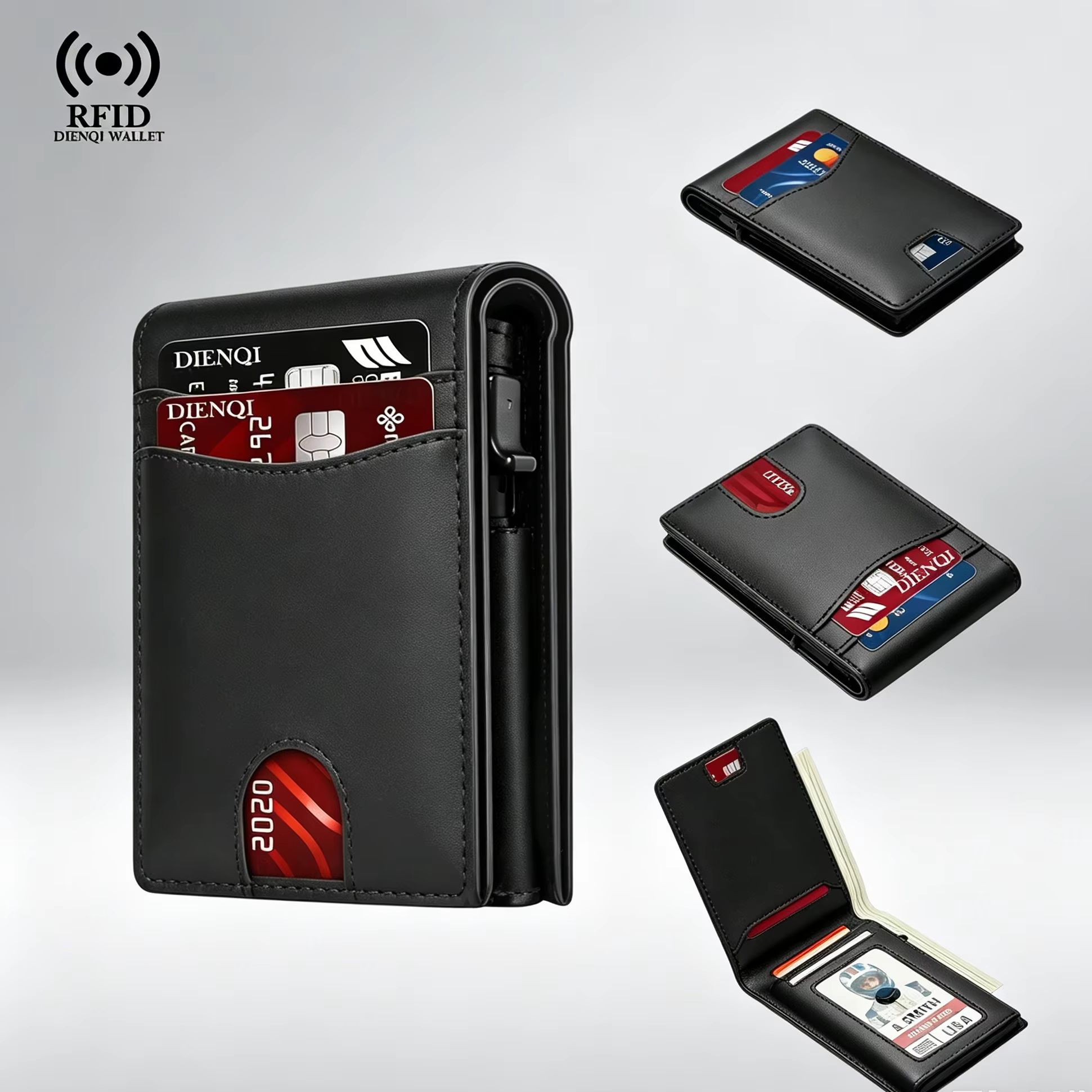 Index Card Holder - Cartera de Lujo para Hombre, Tarjetero