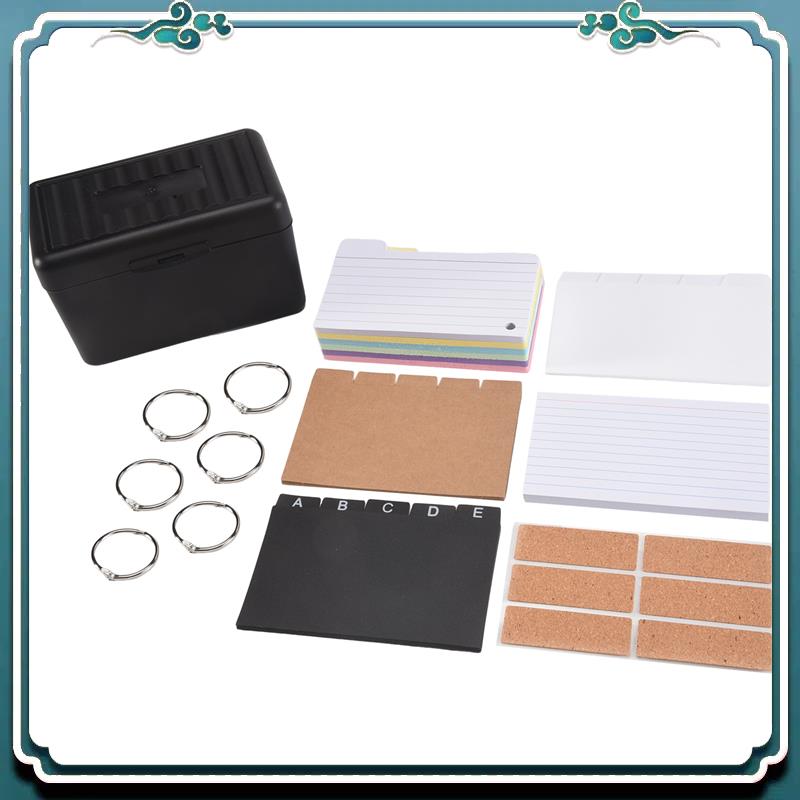Card Index Box - Juego de tarjeteros, caja de índice