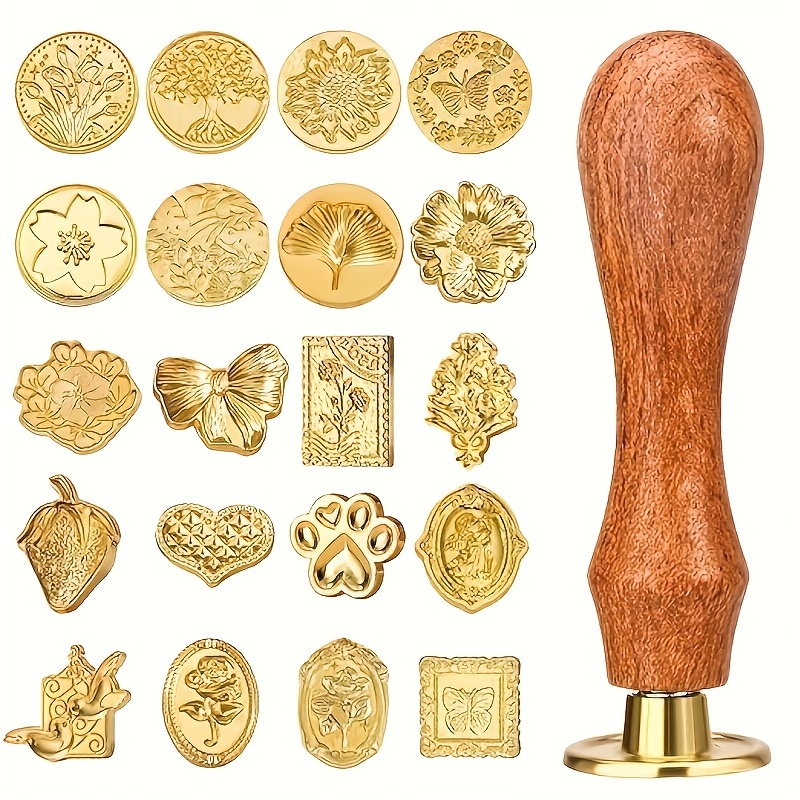 Wax Seal Stamp Set - Juego de sellos de cera de