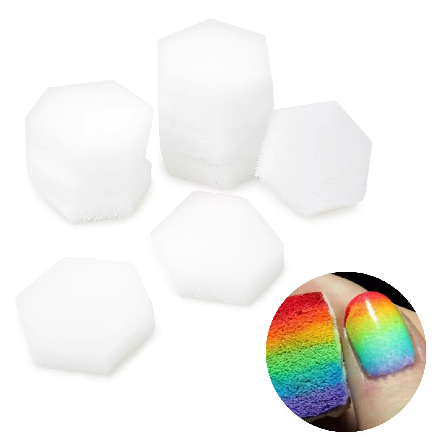 Gel Refill Pack - 80 esponjas suaves hexagonales, toallitas para