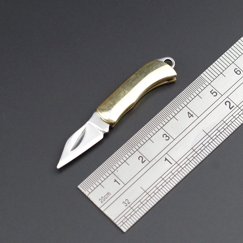 Letter Opener Brass - Cuchillo plegable de bolsillo de latón,
