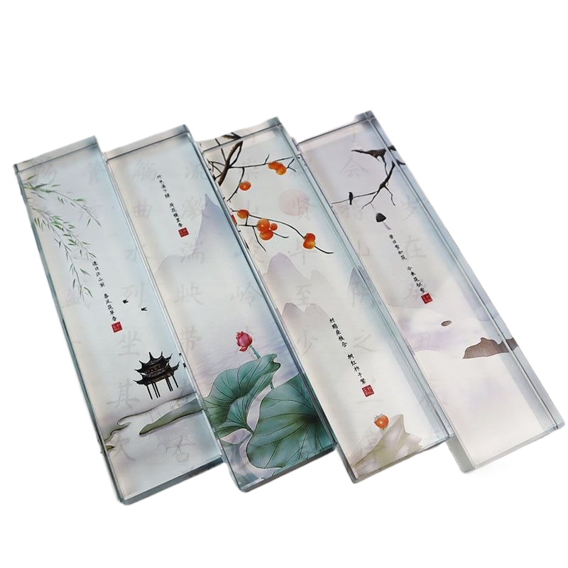 Book Weight Glass - Pisapapapeles de vidrio tradicional chino, diseño