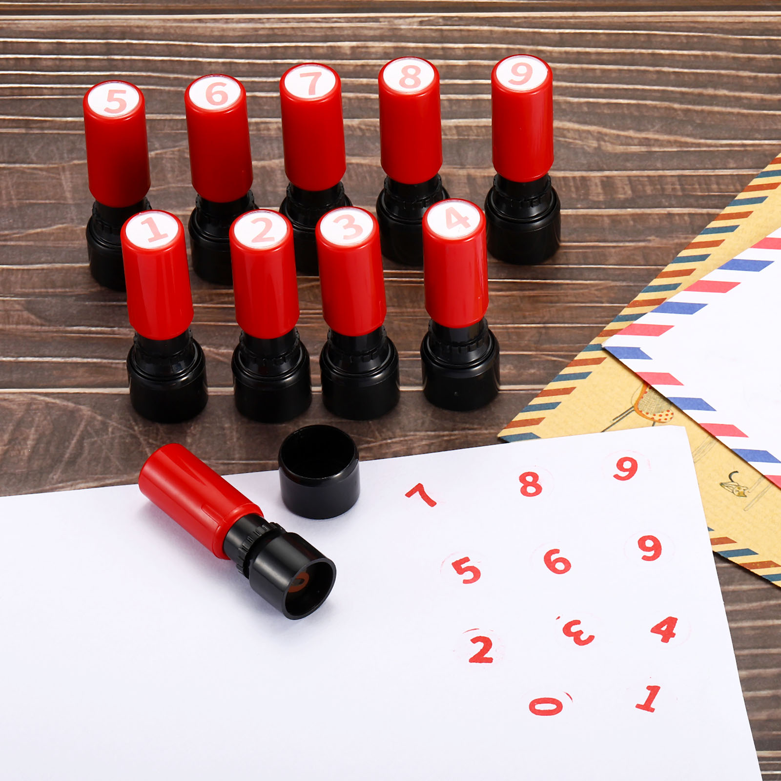 Rubber Date Stamp - Sellos Numerados Autoentintables del 0 al