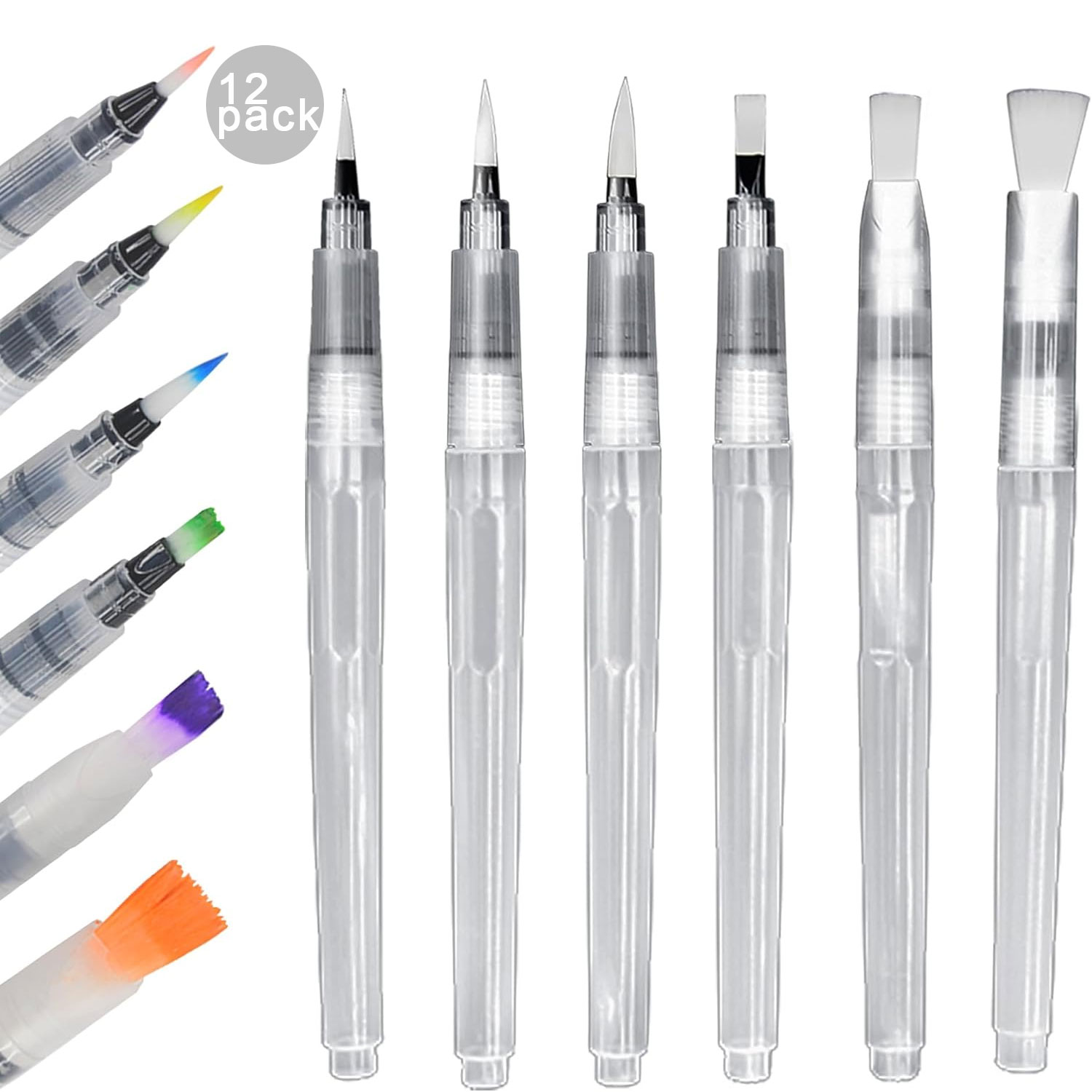Correction Pen Fine - Pinceles para acuarela, puntas planas finas,