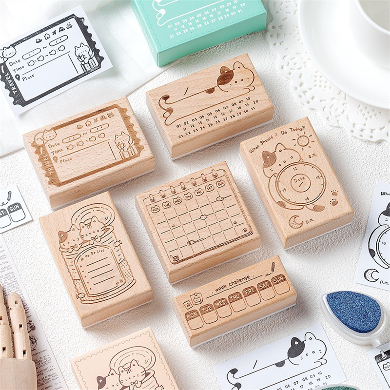 Sello de Goma de Madera con Di - Rubber Date Stamp reseña y precio