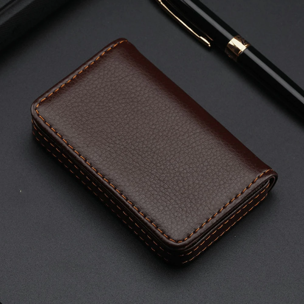 Tarjetero de cuero PU cosido d - Index Card Holder reseña y precio