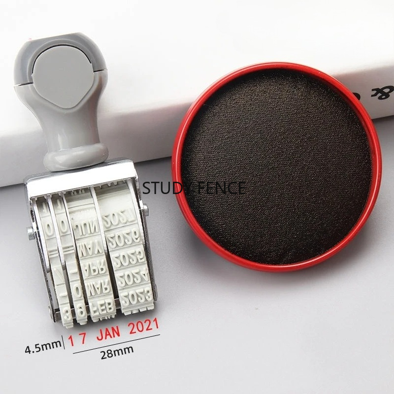 Sello de fecha portátil en ing - Rubber Date Stamp reseña y precio