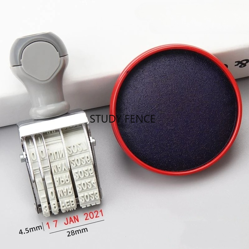 Sello de fecha portátil en ing - Rubber Date Stamp reseña y precio