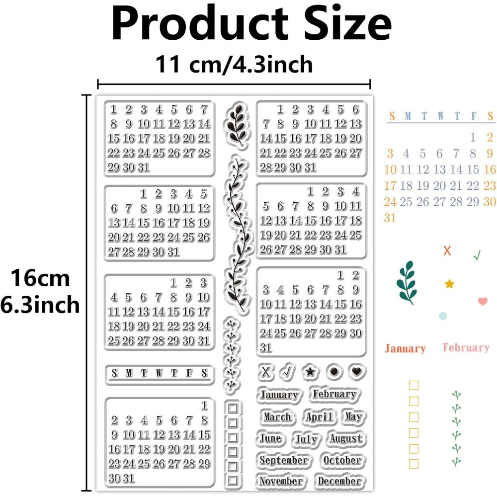 Hojas de sellos transparentes  - Rubber Date Stamp reseña y precio
