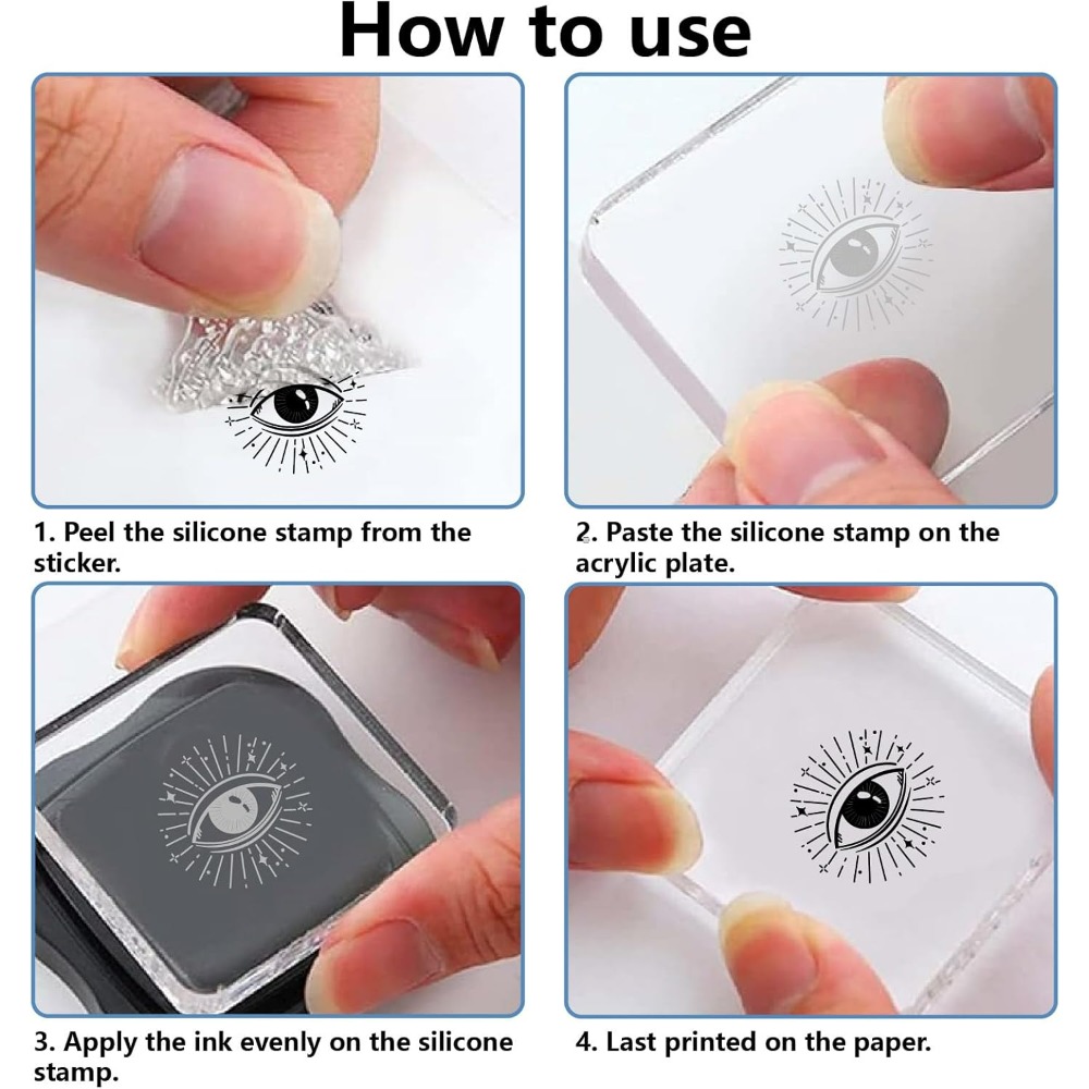 Hojas de sellos transparentes  - Rubber Date Stamp reseña y precio