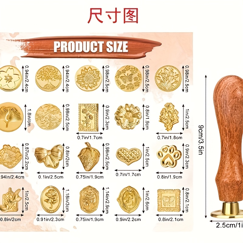 Juego de sellos de cera de 21  - Wax Seal Stamp Set reseña y precio