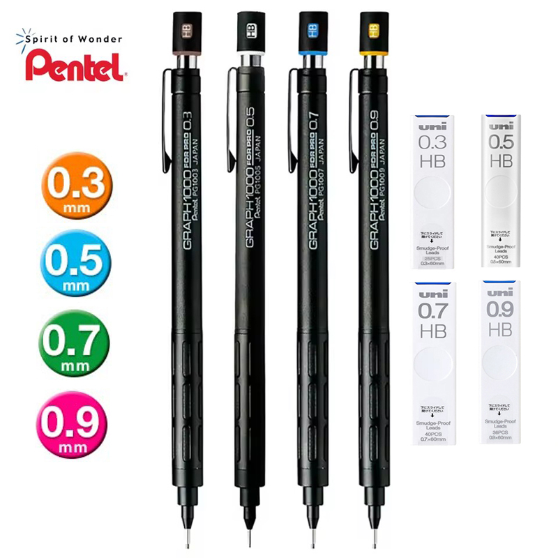 Pentel PG1000 Graph para porta - Mechanical Pencil 0.3 reseña y precio