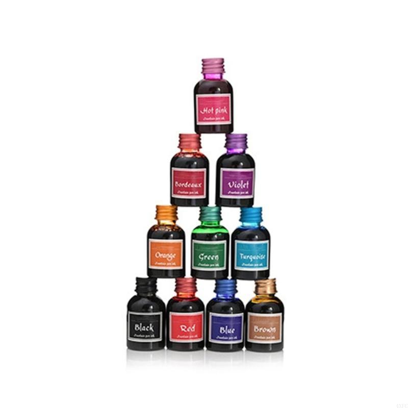 10 colores, 1 botella de tinta - Fountain Pen Bottled Ink reseña y precio