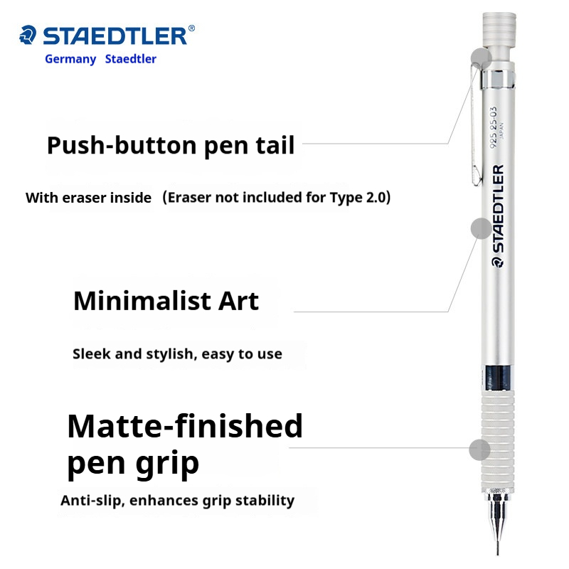 Lápiz mecánico Staedtler 925 d - Mechanical Pencil 0.3 reseña y precio