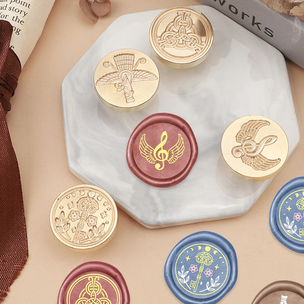 Sello de cera con patrón de fl - Wax Seal Stamp Set reseña y precio