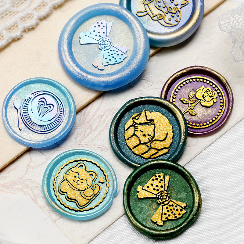 Mini sellos de cera de 1,5x1,5 - Wax Seal Stamp Set reseña y precio