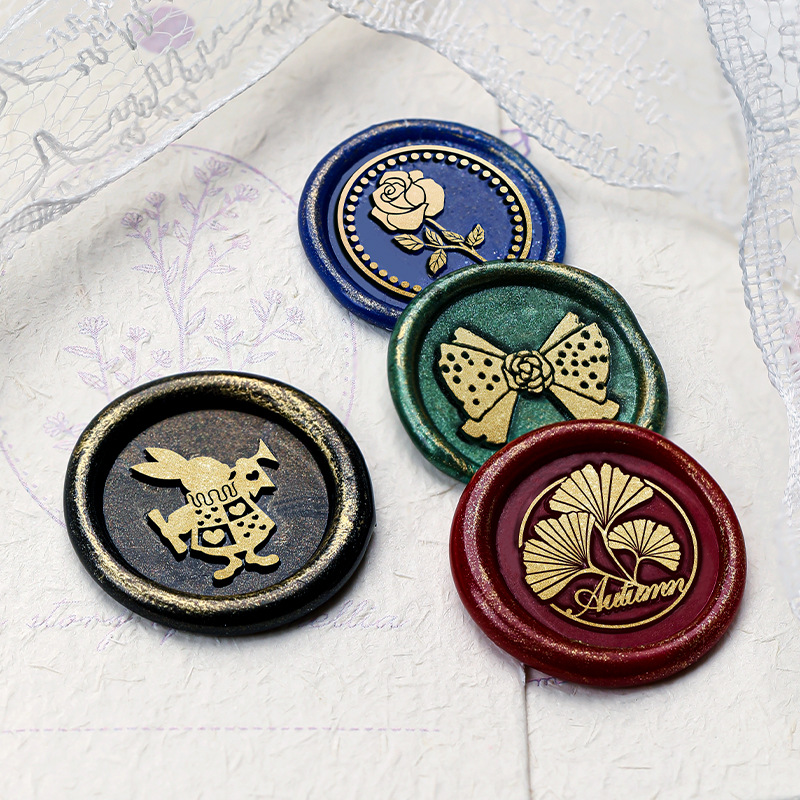 Mini sellos de cera de 1,5x1,5 - Wax Seal Stamp Set reseña y precio